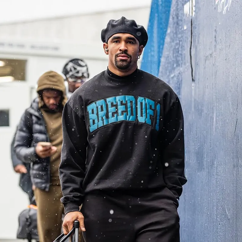 Jalen Hurts Philadelphia Breed of One Embroidered Crewneck (Pre-order)
