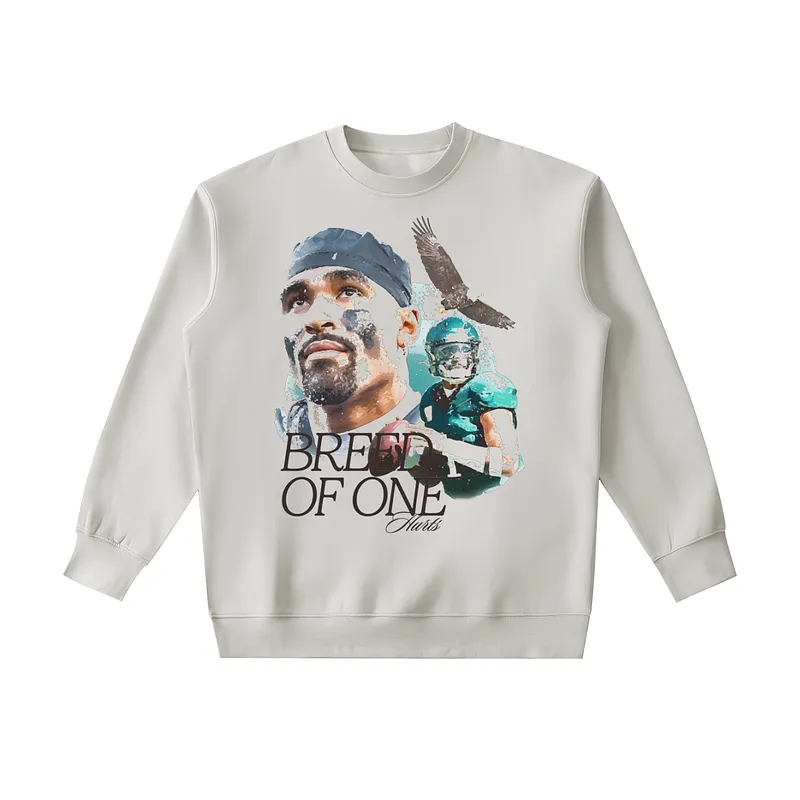 Jalen Hurts Breed of One Watercolor Heavyweight Crewneck