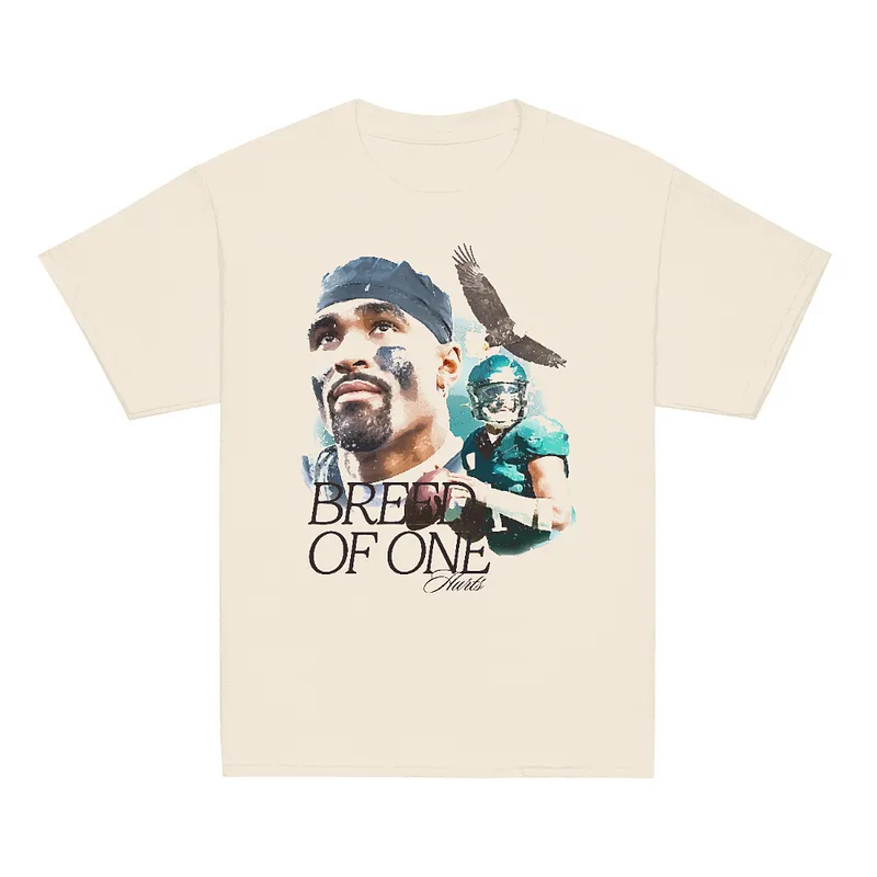 Jalen Hurts Breed of One Watercolor Youth T-shirt — Natural